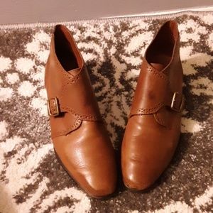 Calico leather low boots